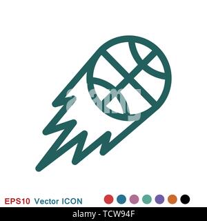 Basketball icon vector, in trendy flat style isolated on white background. basketball icon image, basketball icon illustration Stock Vector