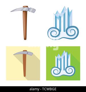 Isolated object of story and items sign. Collection of story and attributes  vector icon for stock. Stock Vector