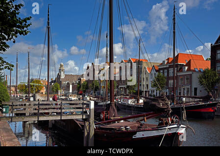 rotterdam, zuid holland/netherlands - september 06, 2017: view over the voorhaven in historic delfshaven Stock Photo