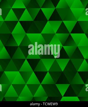 Colorful halftone Seamless pattern background. Abstract green triangle texture Stock Vector