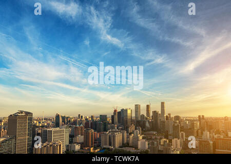 Look at the panoramic view of Beijing CBD under construction. Stock Photo