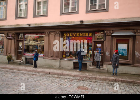 Souvenir shop in Tallinn's 'Old Town', Estonia Stock Photo