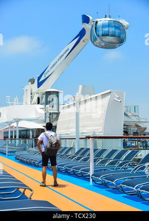 Shanghai, China - Jun 4, 2019. Interior Of Spectrum Of The Seas Cruise Ship  By Royal Caribbean. The Current Homeport Of Cruise Liner Is Shanghai. Stock  Photo, Picture and Royalty Free Image. Image 125249526.