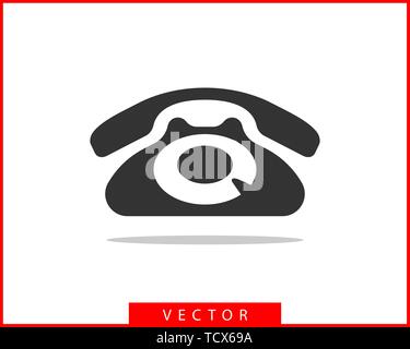 Phone icon vector illustration. Call center app. Telephone icons trendy flat style. Contact us line silhouette. Stock Vector