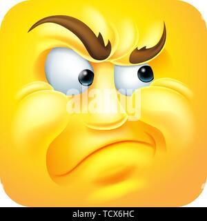 Annoyed Emoji Emoticon Icon Cartoon Character Stock Vector