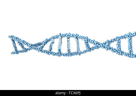 Spherical spiral DNA, three-dimensional rendering Stock Photo