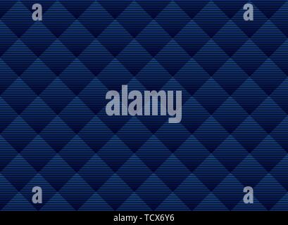 Abstract dark blue squares pattern background subtle lattice. Luxury style trellis. Repeat geometric grid. Vector illustration Stock Vector