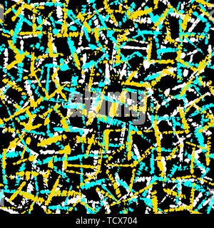 Abstract seamless chaotic pattern with urban geometric elements, for textile. Stock Vector