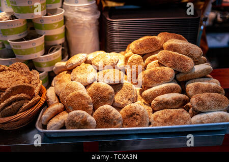 33rd Qinghuai Lantern Fair and 2019 Nanjing Xi'an Twin Cities Lantern Fair Food Festival Stock Photo