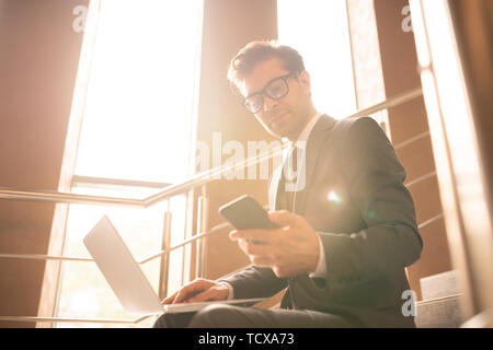 Using gadgets Stock Photo
