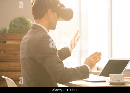 Presenting virtual project Stock Photo