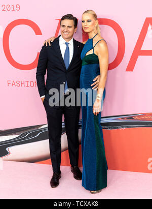 New York, NY - June 03, 2019: Karolina Kurkova and Archie Drury attend 2019 CFDA Fashion Awards at Brooklyn Museum Stock Photo