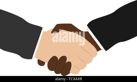 Business handshake. Bargaining. Business ethics. Flat vector illustration Stock Vector