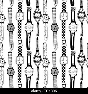 Isolated, sketch drawn wrist watch canvas prints for the wall • canvas  prints collection, fashionable, sketching | myloview.com