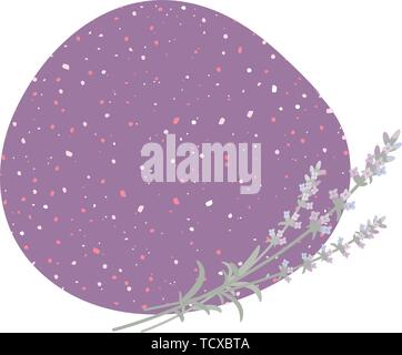 Vector lilac background with sprigs of lavender. Eps 10 Stock Vector