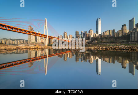 Architectural scenery of Yuzhong Peninsula, Chongqing Stock Photo