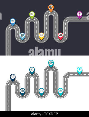 Timeline in business style with - Timeline In Business Style With Vector Design Template For Roadmap Tcxdcp