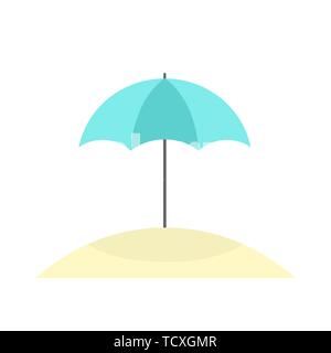 Sun umbrella on beach icon. Vector illustration Stock Vector