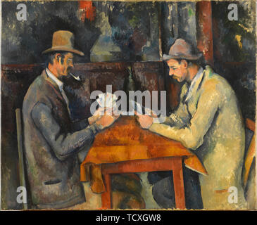The Card Players, ca 1892-1896. Creator: Cézanne, Paul (1839-1906). Stock Photo
