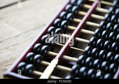 Abacus on the table, close-up Stock Photo