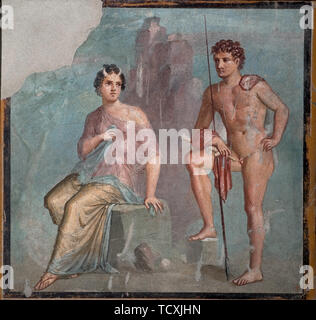 Io and Argus, 1st H. 1st cen. AD. Creator: Roman-Pompeian wall painting. Stock Photo