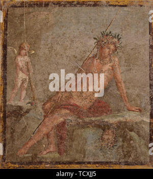 Narcissus, 1st H. 1st cen. AD. Creator: Roman-Pompeian wall painting. Stock Photo