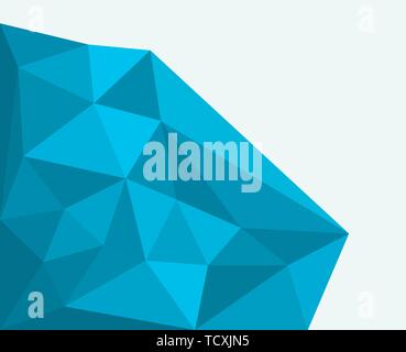 Low poly blue rock background. Vector illustration Stock Vector