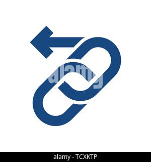 Website Link & Connectedness Icon with Chain Link Stock Vector
