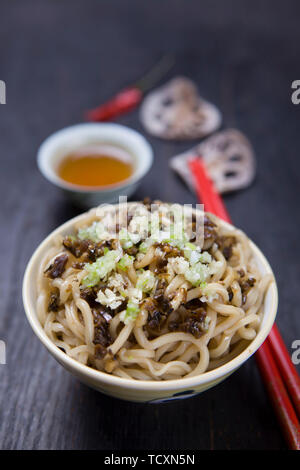 Cold vegetables, cold noodles are not the same every day. Stock Photo