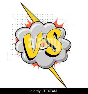 Versus VS letters comics style Stock Vector