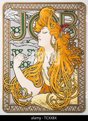 Advertising Poster for the tissue paper 'Job', 1897. Creator: Mucha, Alfons Marie (1860-1939). Stock Photo