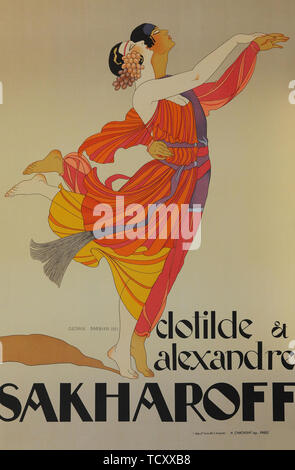 24 Postkarten Set George Barbier Art Deco – Vintage Poster Nachdrucke, 12x16 Cm