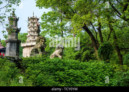 Ancient Architecture of Dongta Park Temple, Shuangqing District, Shaoyang, Hunan Province Stock Photo