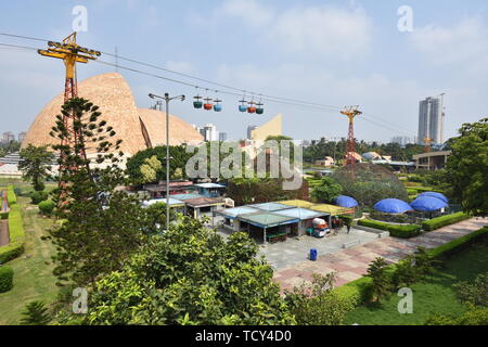 Garden with eateries of the Science City, Kolkata, India. Stock Photo