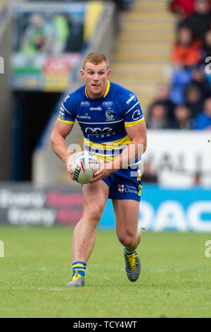 8th June 2019 , Halliwell Jones Stadium, Warrington, England;  Betfred Super League, Round 17, Warrington Wolves vs Catalans Dragons ; Jack Hughes of Warrington Wolves    Credit: Richard Long/News Images Stock Photo