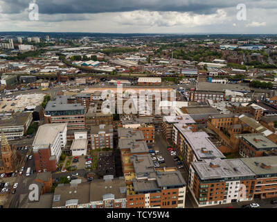 aerial view of Birmingham Stock Photo