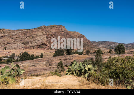 The rocky church of Wukro Cherkos in Ethiopia Stock Photo