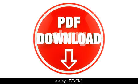 3d render. PDF icon 3d concept Stock Photo