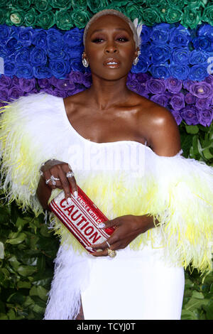 June 9, 2019 - New York City, New York, U.S. - Actor CYNTHIA ERIVO attends the 73rd annual Tony Awards held at Radio City Music Hall. (Credit Image: © Nancy Kaszerman/ZUMA Wire) Stock Photo