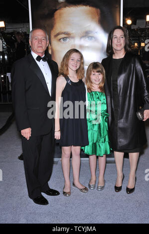 LOS ANGELES, CA. December 08, 2008: Producers Frank Marshall & Kathleen Kennedy & daughters at the Los Angeles premiere of their new movie 'The Curious Case of Benjamin Button' at Mann Village Theatre, Westwood. © 2008 Paul Smith / Featureflash Stock Photo