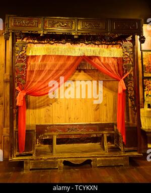 Ancient bed of Ming and Qing dynasties Stock Photo