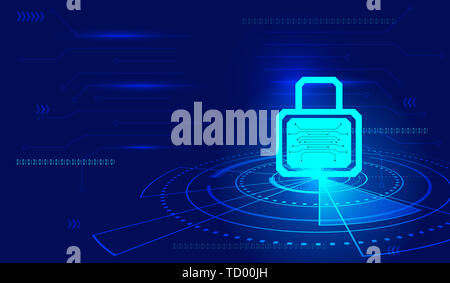 Cyber security concept creative background Stock Photo
