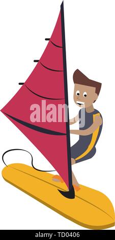Water extreme sport cartoon isolated Stock Vector