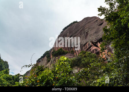 Natural Scenery of Danxia Mountain, Shaoguan Stock Photo