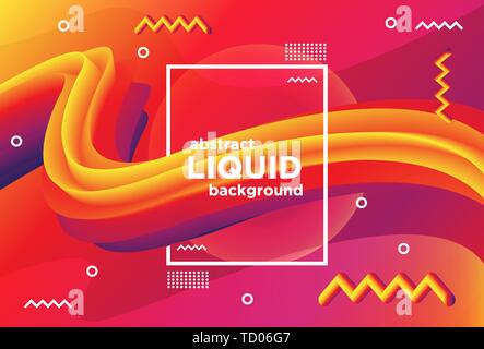 Colorfull abstract liquid banner background Stock Vector