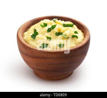 Mashed potatoes isolated on white background Stock Photo