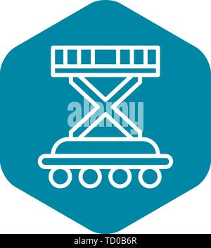 Lift platform icon, outline style Stock Vector