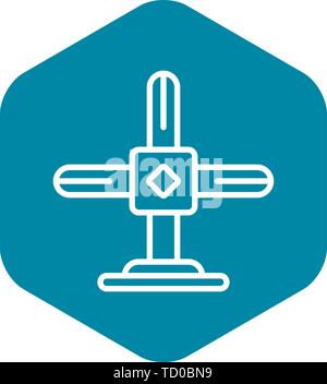 Scaffolding cross icon, outline style Stock Vector