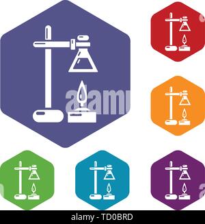Chemical process icon, simple black style Stock Vector