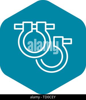 Scaffold connection icon, outline style Stock Vector